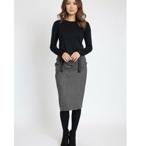 Marciano wool blend pencil skirt.